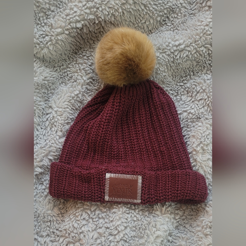 Love Your Melon Maroon Knit Beanie